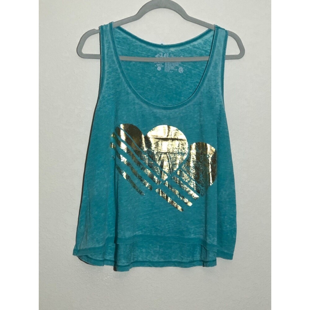 L.O.L. Vintage Tank Top Womens XL Mint Green Athletic exercise yoga